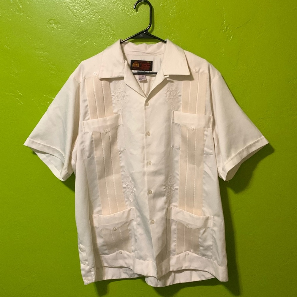 Vintage Guayaberas Yucatecas Cigar leisure shirt four pocketed copacabana